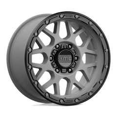 17X9 MATTE GRAY MATTE BLACK LIP 18MM KMC Wheel