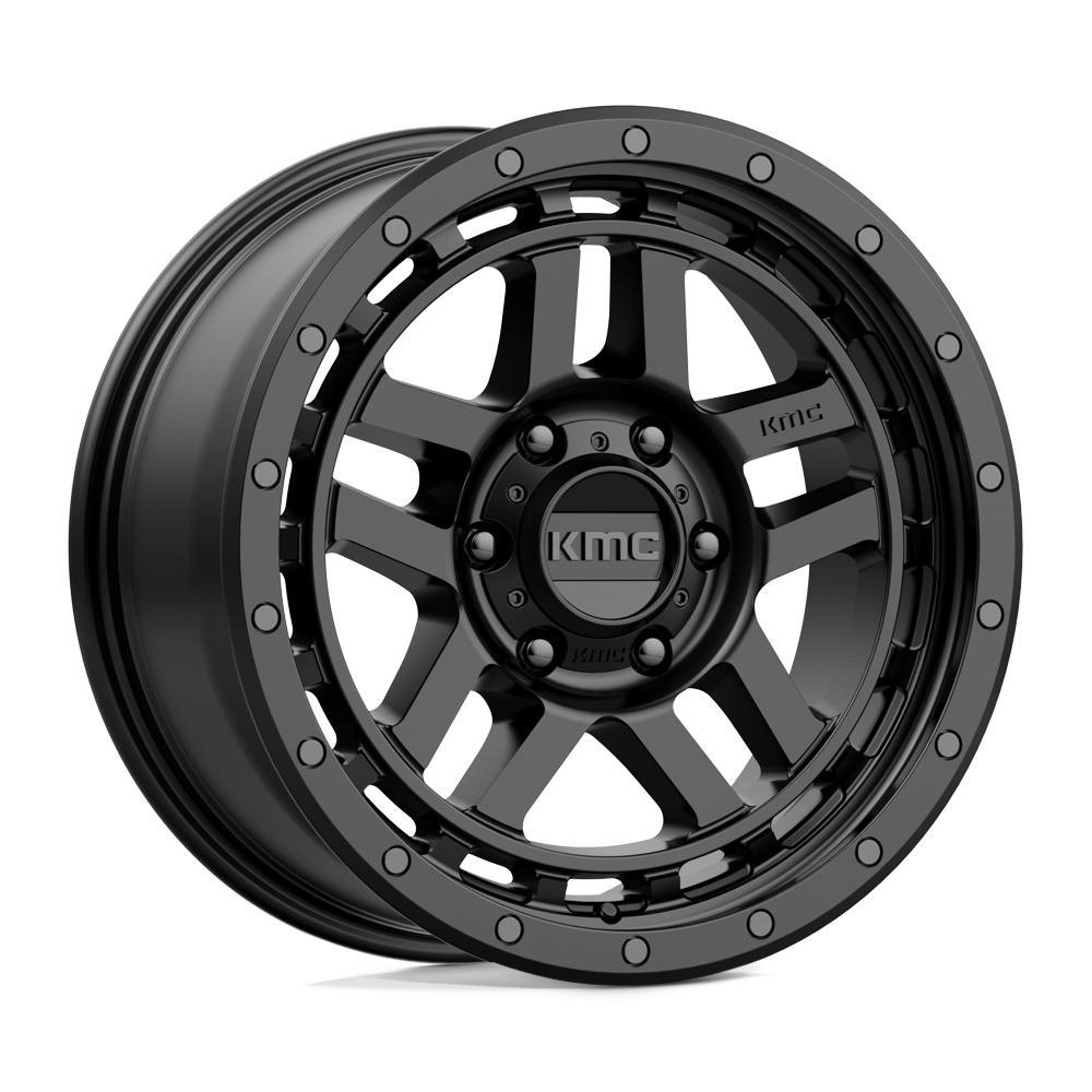 18X8.5 SATIN BLACK 18MM KMC Wheel