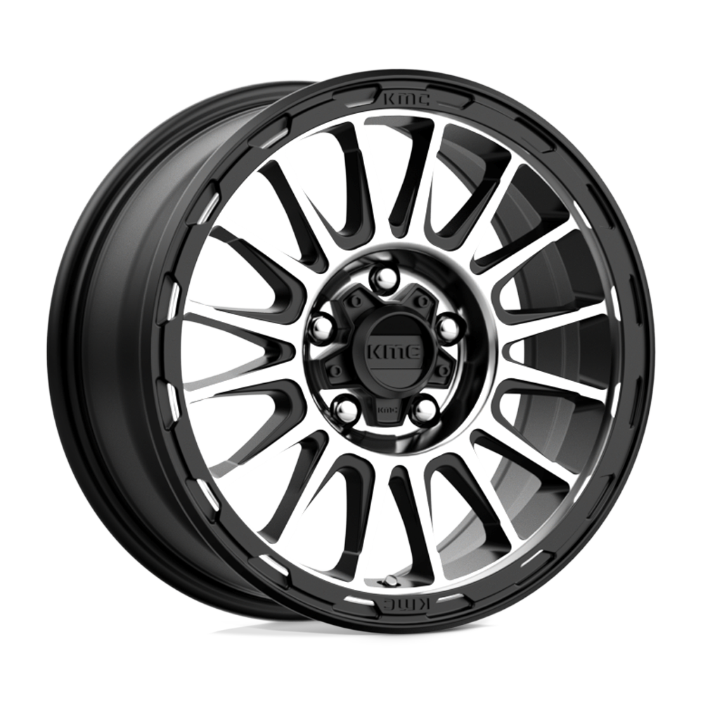 16X7 SATIN BLACK MACHINED 30MM KMC Wheel