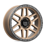 17X9 MATTE BRONZE WITH BLACK LIP 18MM KMC Wheel