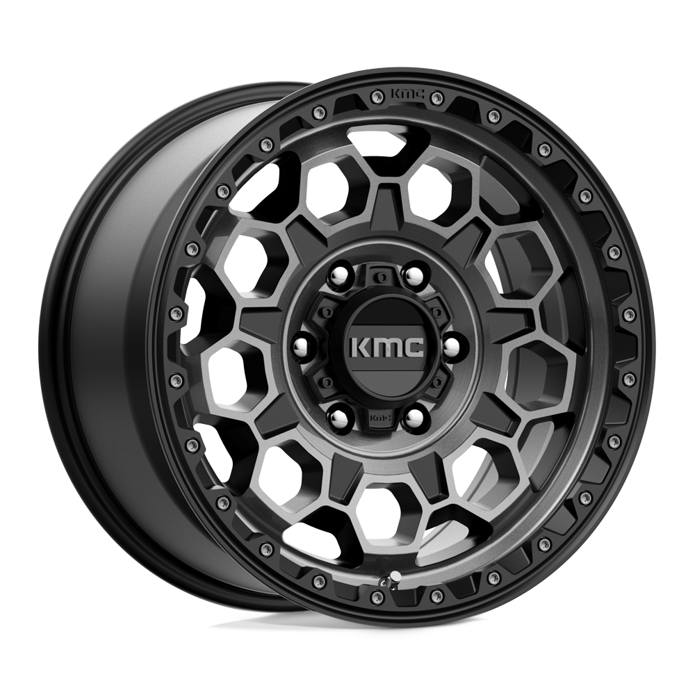 17X9 SATIN BLACK WITH GRAY TINT 18MM KMC Wheel