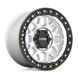 17X9 MACHINED WITH SATIN BLACK LIP 18MM KMC Wheel