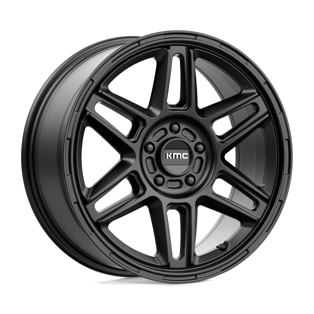 18X8 SATIN BLACK 38MM KMC Wheel