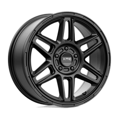 18X8 SATIN BLACK 38MM KMC Wheel