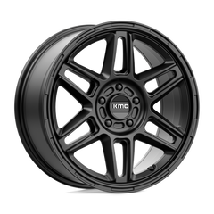 18X8 SATIN BLACK 38MM KMC Wheel