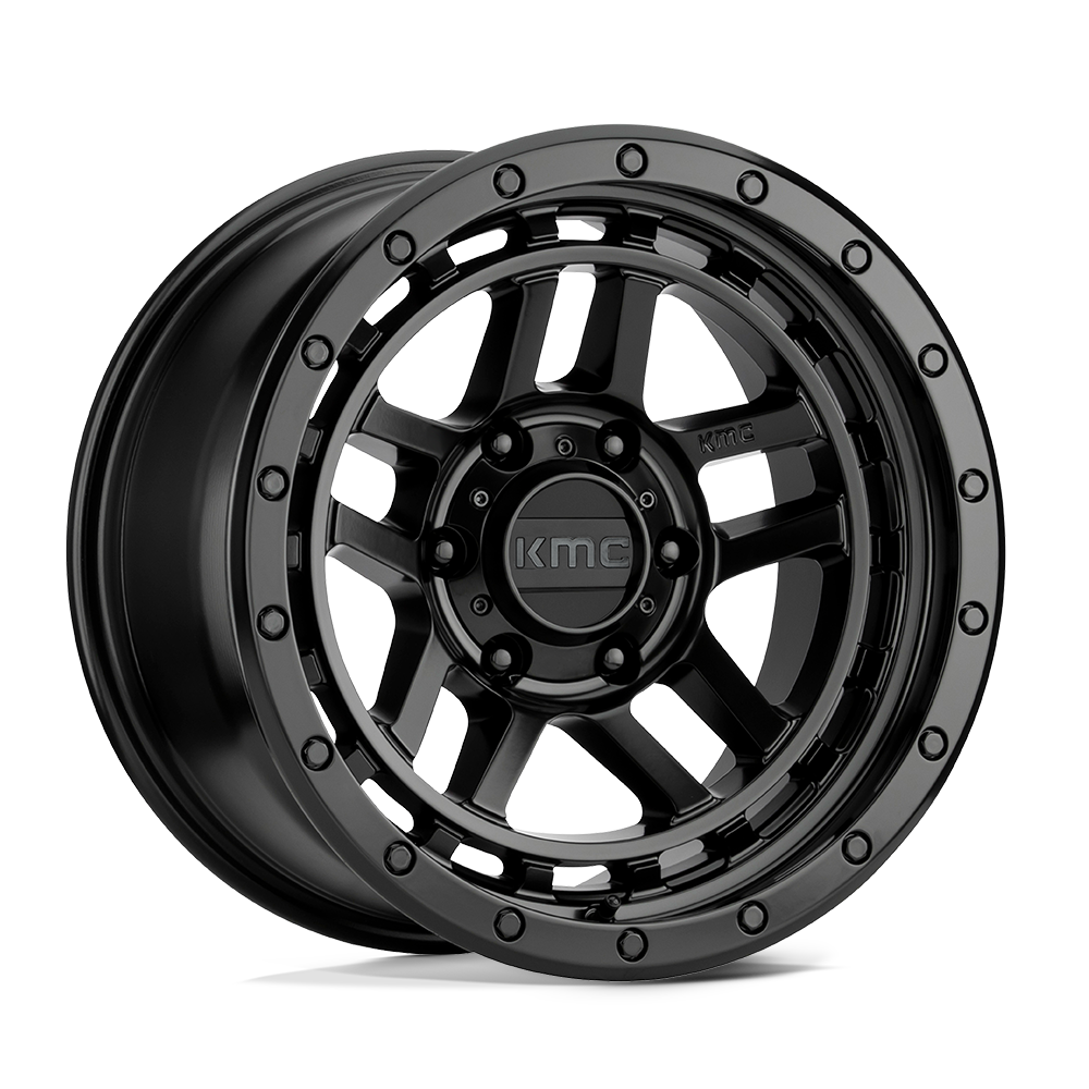 17X8.5 SATIN BLACK 18MM KMC Wheel