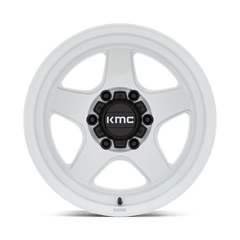 17X8.5 GLOSS WHITE 18MM KMC Wheel