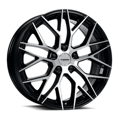 Katana Racing KR01 18x8 5x100 +40et 73.1 Glossy Black Machined Face Wheel