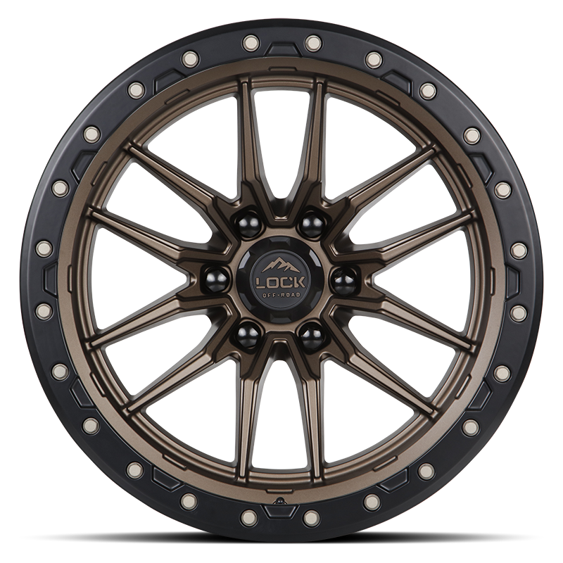 Lock Offroad Krawler 20x10 6x139.7 -18et 106.2 Matte Bronze w/ Matte Black Ring Wheel