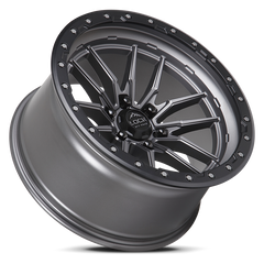 Lock Offroad Krawler 20x9 6x135 0et 87.1 Matte Gray w/ Matte Black Ring Wheel