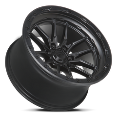 Lock Offroad Krawler 22x10 6x135 -18et 87.1 Matte Black w/ Matte Black Ring Wheel