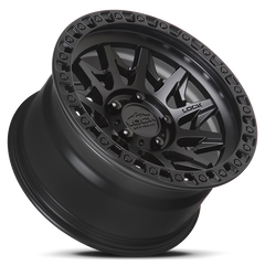 Lock Offroad Lunatic 17x9 6x135 +1et 87.1 Matte Black w/ Matte Black Ring Wheel