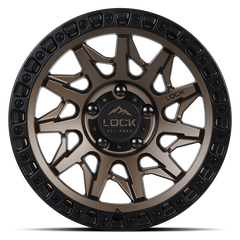Lock Offroad Lunatic 18x9 5x127 +1et 71.5 Matte Bronze w/ Matte Black Ring Wheel