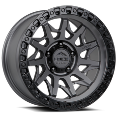 Lock Offroad Lunatic 17x9 6x135 +1et 87.1 Matte Gray w/ Matte Black Ring Wheel