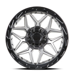 Lock Offroad Matrix 20x10 6x135/6x139.7 -18et 106.2 Matte Gray w/ Matte Black Ring Wheel