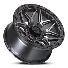 Lock Offroad Matrix 20x9 5x127/5x139.7 0et 87.1 Matte Gray w/ Matte Black Ring Wheel