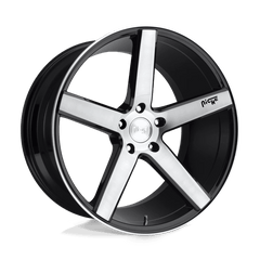 20X8.5 GLOSS BLACK BRUSHED 35MM Niche 1PC Wheel