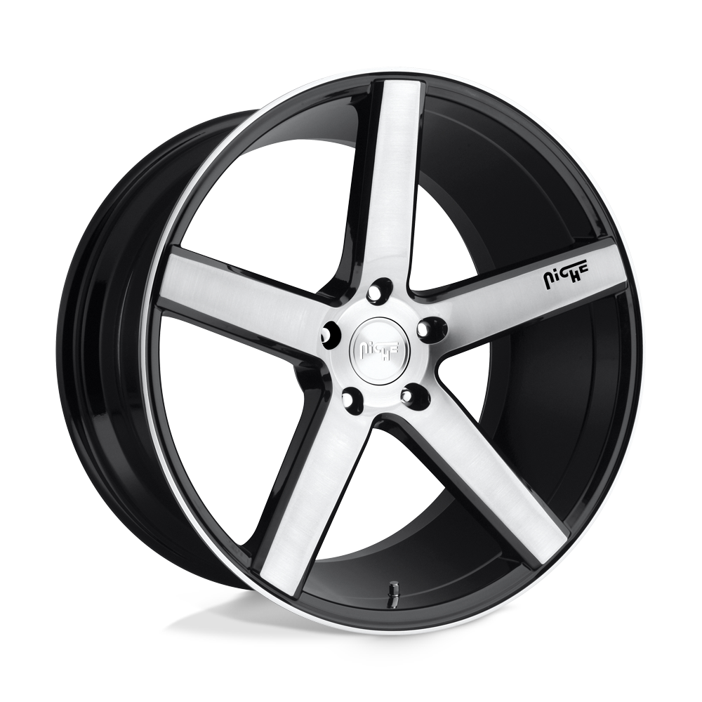 20X8.5 GLOSS BLACK BRUSHED 35MM Niche 1PC Wheel