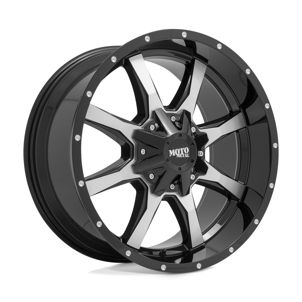 18X9 GLOSS BLACK MACHINED FACE 18MM Moto Metal Wheel