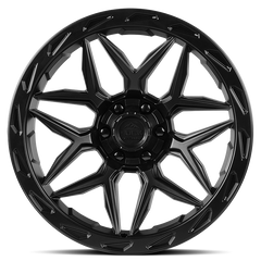 Lock Offroad Matrix 22x10 8x180 -18et 124.3 Matte Black w/ Matte Black Ring Wheel