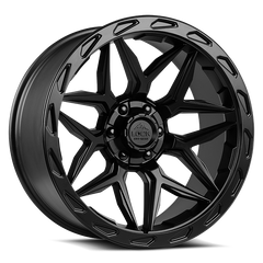 Lock Offroad Matrix 22x10 5x127/5x139.7 -18et 87.1 Matte Black w/ Matte Black Ring Wheel