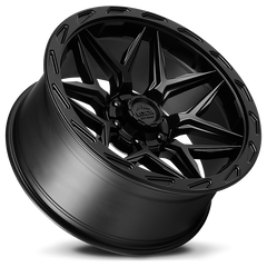 Lock Offroad Matrix 22x10 8x165.1/8x170 -18et 125.2 Matte Black w/ Matte Black Ring Wheel