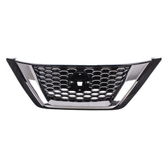 FRONT GRILLE -  PAINTED BLACK WITH CHROME MOLDING -  FITS 2022-2024