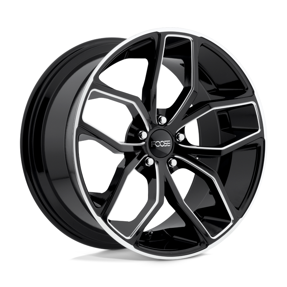 20X10 GLOSS BLACK MILLED 40MM Foose 1PC Wheel