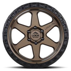Lock Offroad Olympus 20x9 6x139.7 0et 106.2 Matte Desert Bronze w/ Matte Black Ring Wheel