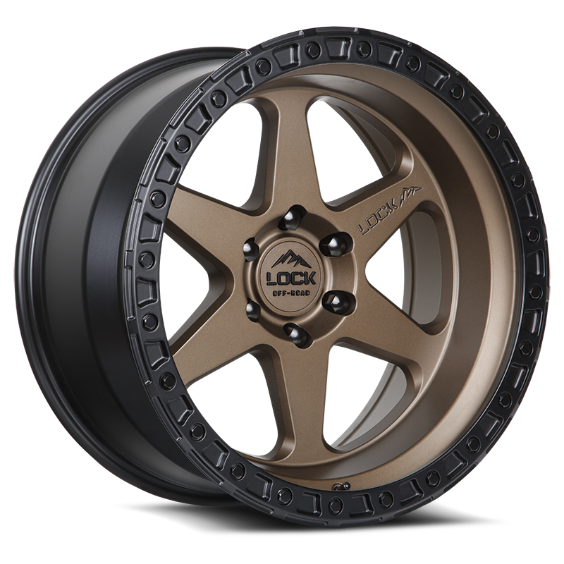 Lock Offroad Olympus 17x9 6x139.7 -12et 106.2 Matte Desert Bronze w/ Matte Black Ring Wheel