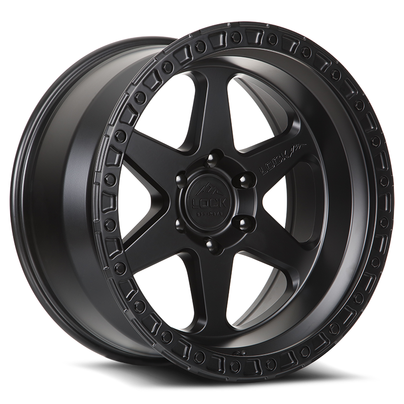 Lock Offroad Olympus 17x9 5x127 -12et 71.5 Matte Black w/ Matte Black Ring Wheel