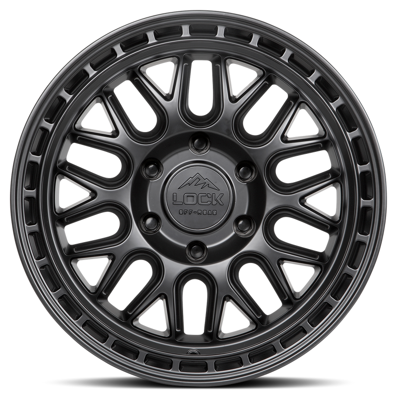 Lock Offroad Onyx 17x9 6x139.7 +1et 106.2 Matte Black w/ Matte Black Ring Wheel