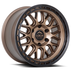 Lock Offroad Onyx 17x9 6x139.7 +1et 106.2 Matte Bronze w/ Matte Black Ring Wheel