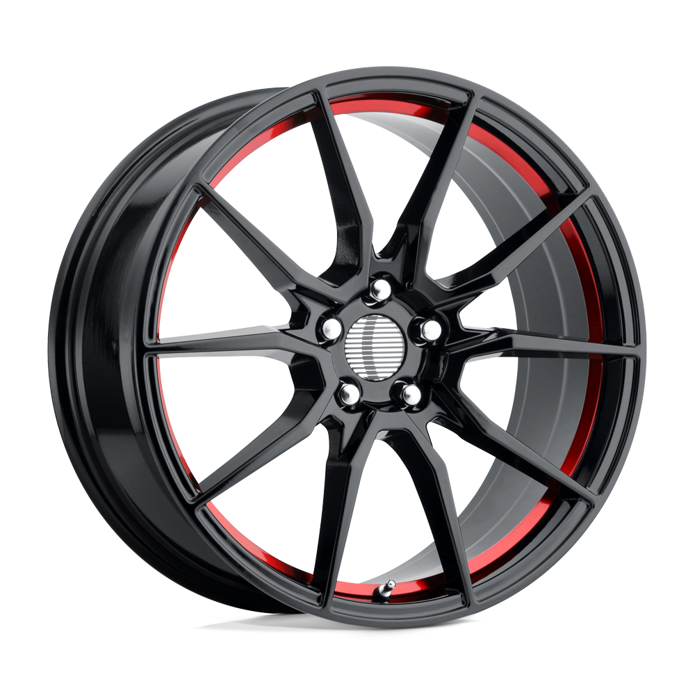 20X9 GLOSS BLACK RED MACHINED 30MM Performance Replicas Wheel