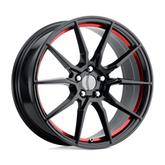 20X10 GLOSS BLACK RED MACHINED 40MM Performance Replicas Wheel