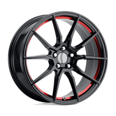 20X10 GLOSS BLACK RED MACHINED 40MM Performance Replicas Wheel