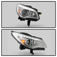 Buick Enclave 2013 - 2017  Spyder PRO-JH-BENL13-HID-OE-R - Passenger Side Chrome Factory Style Projector Headlight with LED DRL