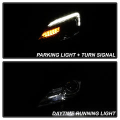 Buick LaCrosse 2017 - 2019  Spyder PRO-JH-BLAC17-AFS-OE-L - Driver Side Black Factory Style Projector Headlight with LED DRL