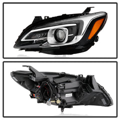 Buick LaCrosse 2017 - 2019  Spyder PRO-JH-BLAC17-AFS-OE-L - Driver Side Black Factory Style Projector Headlight with LED DRL