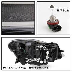  Buick Regal 2014 - 2017 Spyder PRO-JH-BREG14-HID-L - Driver Side Chrome Factory Style Projector Headlight with LED DRL
