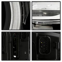 BMW X5 2014 - 2018  Spyder PRO-JH-BX514-AFS-OE-L - Driver Side Black Factory Style Projector Headlight