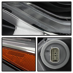 Chevrolet Equinox LT 2018 - 2020  Spyder PRO-JH-CEQ18-HID-R - Passenger Side Black Factory Style Projector Headlight with LED DRL