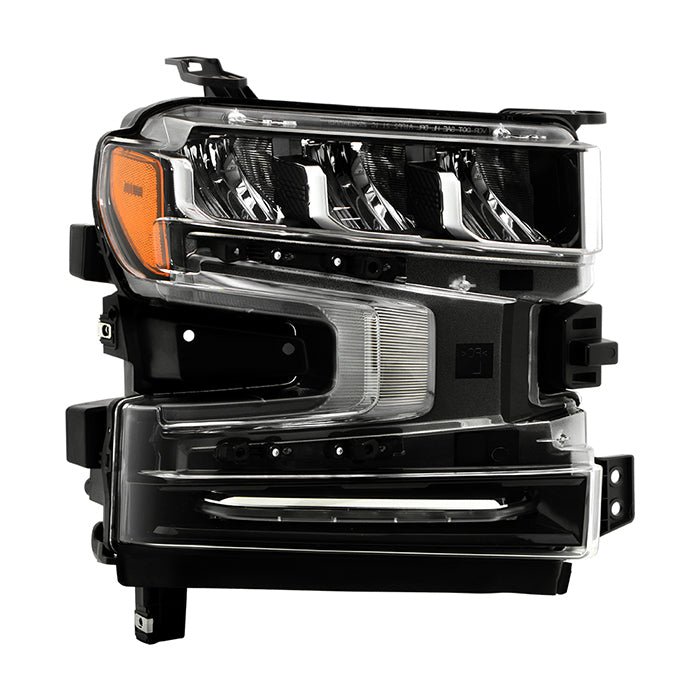 Chevrolet Silverado 1500 2019 - 2023  Spyder PRO-JH-CSIL19-FLED-OE-R - Passenger Side Black Factory Style LED Headlight