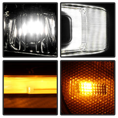 Chevrolet Silverado 1500 2019 - 2023  Spyder PRO-JH-CSIL19-FLED-OE-R - Passenger Side Black Factory Style LED Headlight