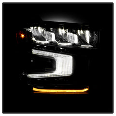 Chevrolet Silverado 1500 2019 - 2023  Spyder PRO-JH-CSIL19-FLED-OE-R - Passenger Side Black Factory Style LED Headlight
