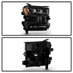 Chevrolet Silverado 1500 2019 - 2020  Spyder PRO-JH-CSIL19HS-LED-OE-R - Passenger Side Black Factory Style LED Headlight