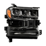 Chevrolet Silverado 1500 2019 - 2020  Spyder PRO-JH-CSIL19HS-LED-OE-R - Passenger Side Black Factory Style LED Headlight