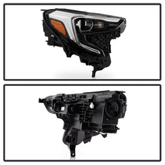 GMC Terrain 2018 - 2022  Spyder PRO-JH-GTE18-HID-OE-R - Passenger Side Black Factory Style Projector Headlight with LED DRL
