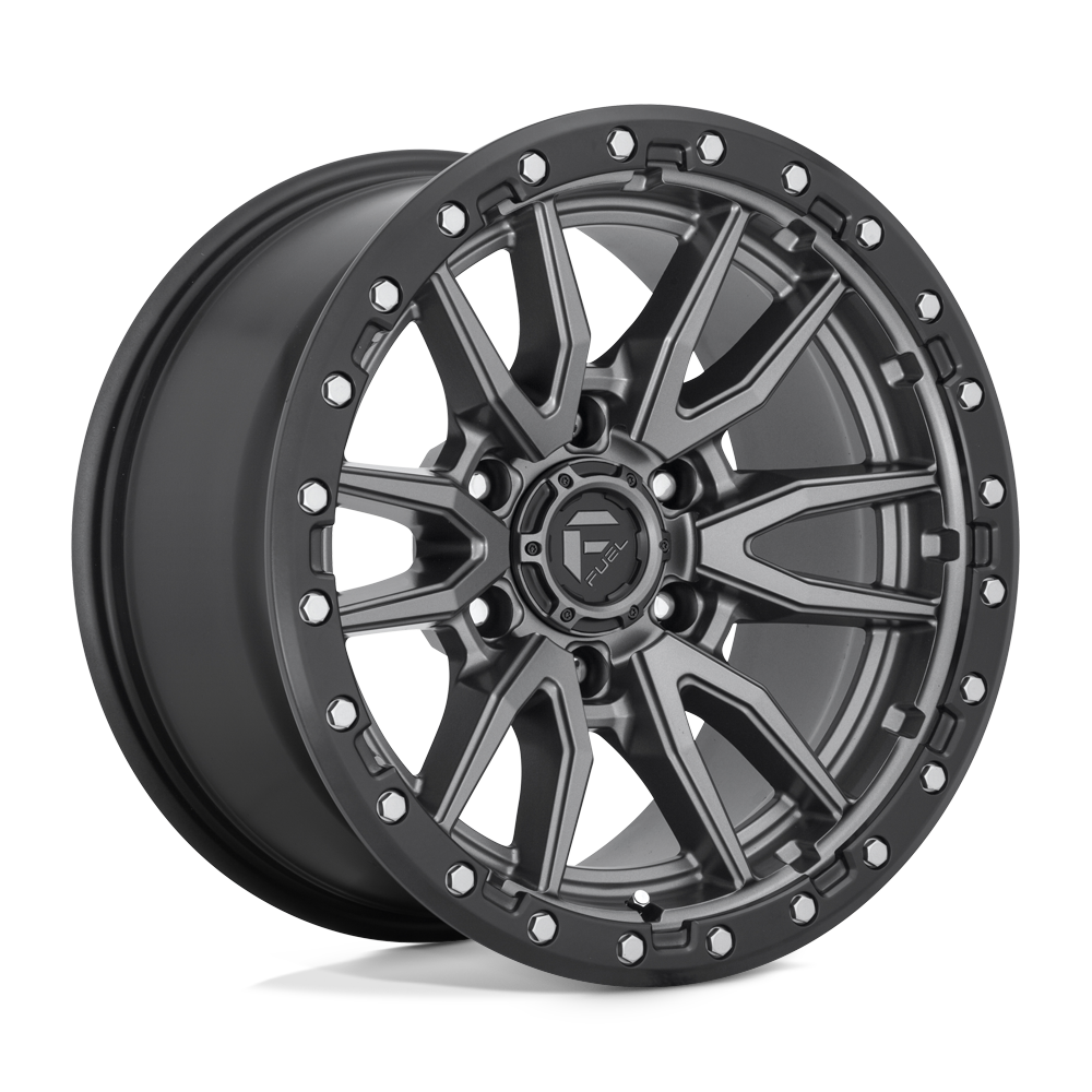 18X9 MATTE GUN METAL BLACK BEAD RING 20MM Fuel 1PC Wheel