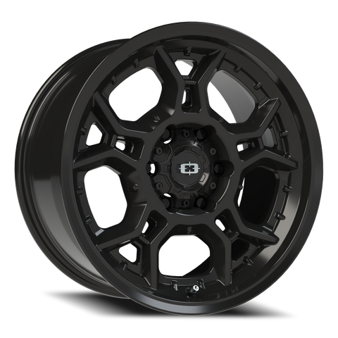 18X9 Gloss Black wheel with bolt pattern of 6-5.5 (6-139.7)